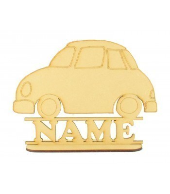 Laser Cut Personalised Car Shape on a Stand